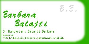 barbara balajti business card